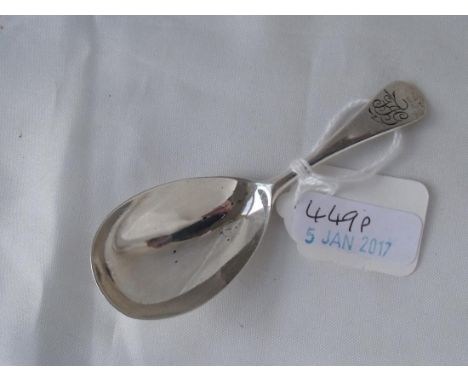 OE pattern Georgian caddy spoon London 1817 by BP & WB 12g        
