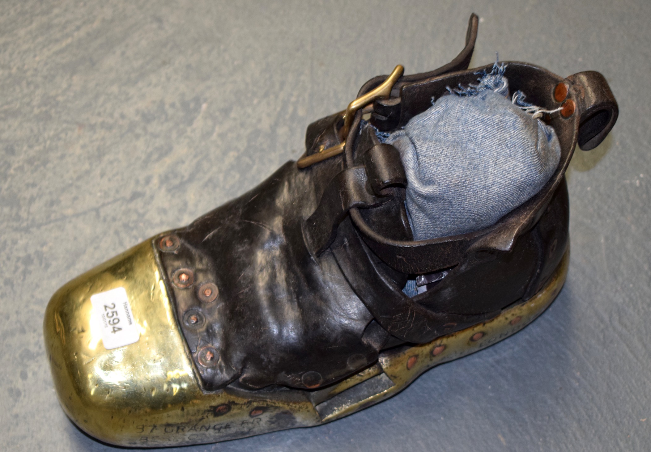 A RARE PAIR OF ANTIQUE DIVING BOOTS. 35 cm long.
