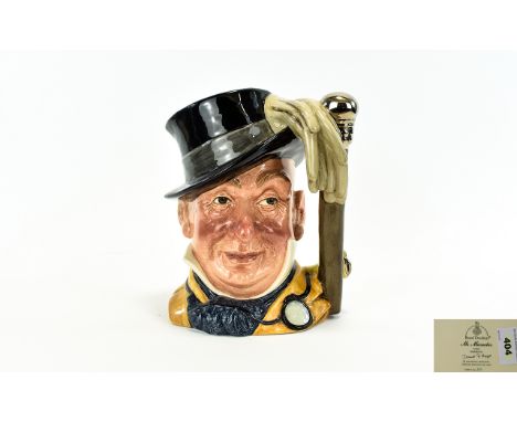 Royal Doulton - Ltd and Numbered Edition Character Jug ' Mr Micawber ' Style Two. Handle - Walking Stick and Gloves. D7040. D