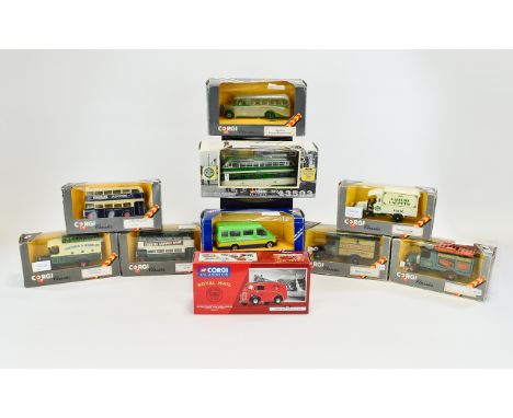 Collection of ( 10 ) Corgi Vehicles. Includes 1/ Corgi Classics Royal Mail 06203 Morris Van. Scale 1;43. No 256 of 5,600 Prod