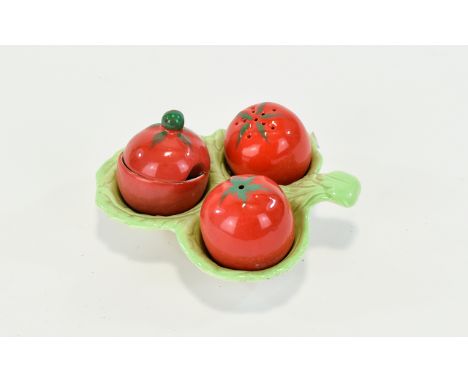 Carlton ware 5 Piece Cruet Set - Tomato Design. 