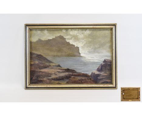 William Henry Innes (1905 - 1999) Oil On Canvas Gurnards Head Zennor Cornwall Original early 20th century oil on canvas depic