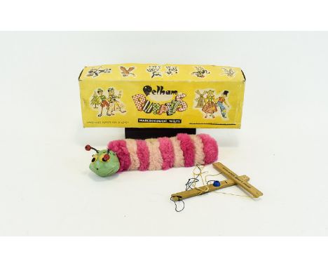 Pelham Handmade Puppet ' Caterpillar ' c.1960's, with Box - Please See Photo. 