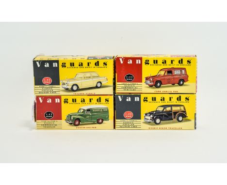 Van Guards Collection of ( 4 ) Vehicles. Comprises 1/ 1;43 Scale Morris Minor Traveller VAI0000 Black Traveller. 2/ 1;43 Scal