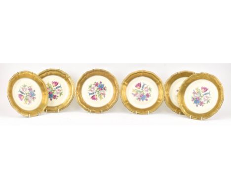 Rosenthal, Germany - Chippendale - a set of six 20th century gilt and transfer printed cabinet decorative plates. Each having