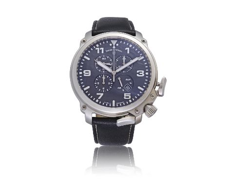 ERHARD JUNGHANS REF. 028/4795, AERIOUSA rare stainless steel, self-winding chronograph wristwatch with date and power reserve