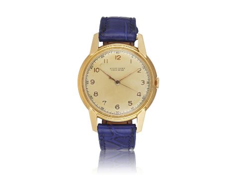 ULYSSE NARDIN An 18K yellow gold, manual wind bracelet watchYear : C. 1950 Dial : Champagne with Arabic numerals hour markers