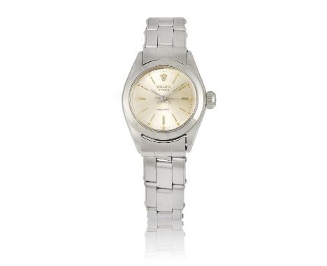 ROLEX REF. 6410, OYSTERA stainless steel, manual winding centre-seconds lady’s wristwatchYear: 1965 Movement: Rolex signed ma
