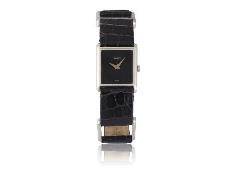 PIAGET REF. 4087 D, 18K WHITE GOLD AND FALCON’S EYE DIALAn 18k white gold and falcon’s eye dial manual winding lady's wristwa