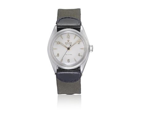 ROLEXREF. 5022, OYSTER PRECISIONA stainless steel self winding centre-seconds wristwatchYear : 1949 Dial : Cream with gold ap