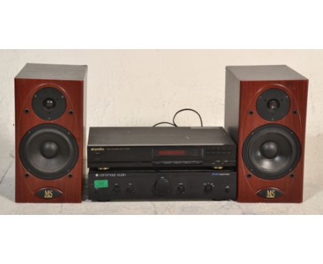 A Cambridge Audio A1mk3 amplifier together with a Sansui digital synthesizer tuner TU-X317 together with a pair of MS 202 spe