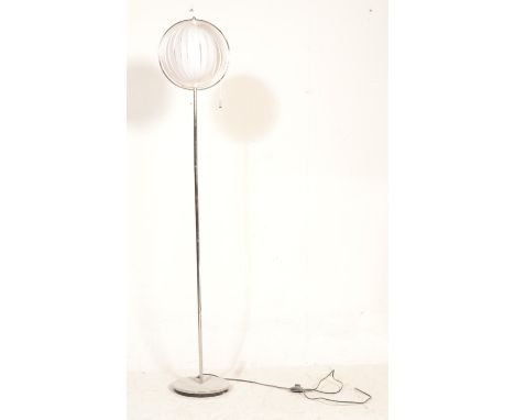 Kare 'Moon' Lamp - A vintage 20th Century retro style floor standing / standard lamp having an adjustable light shade raised 