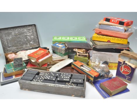A large collection of vintage playing cards and games to include Crown, Viceroy, Park Hamper, Waddingtons etc. Also games to 