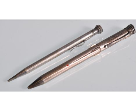 A good vintage early 20th Century silver&nbsp;four colour lead propelling pencil by Norma, patent 900. Together with another 