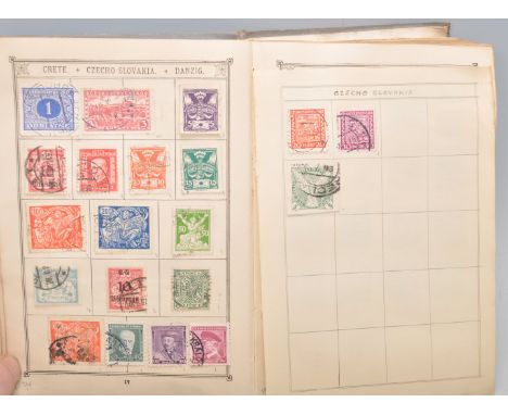 A good early 20th century Lincoln stamp albums to include 19th and 20th century examples including a British penny black, pen