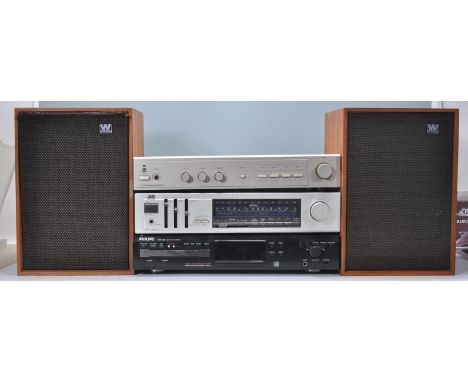 Hi-Fi - A mixed group of hi-fi music stacking system compersing a Dual CV TT20 Integrated Amplifier, JVC R-K10L Stereo Receiv