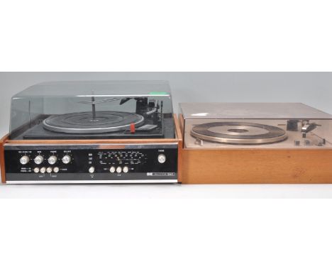 Hi-Fi - Two vintage retro 20th Century record deck / turntables. One bring a Garrard 2025TC Manual within a teak case and per