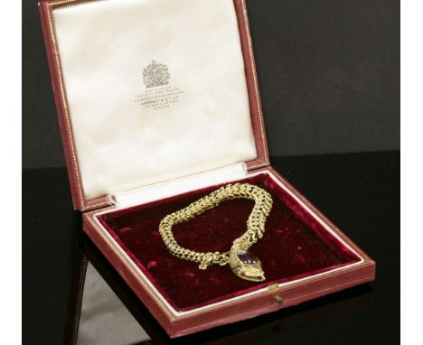 A Victorian gold snake or serpent bracelet, c.1850,with graduated basket-style links with quatrefoil bead cluster decoration.