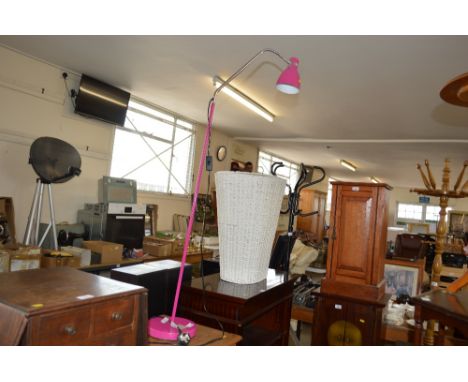 A floor standing reading lamp 