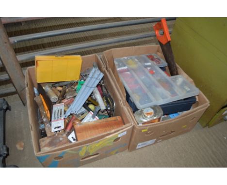 Two boxes of various tools 