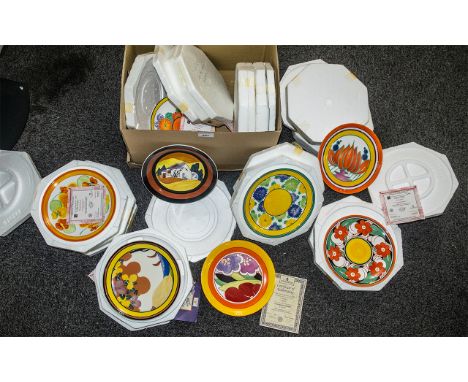 Clarice Cliff Interest - Collection of Wedgwood Collector's Plates, including 'Lugano', 'Sungay', 'Caravan', 'Nasturtium', 'F