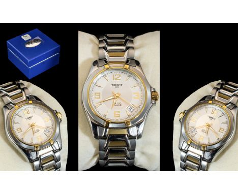 Tissot - 1853 Gents Steel and Gold Tone Wrist Watch. Ref No T50 10218. No Marked to Bracelet P760-152. Water Resistant to 330