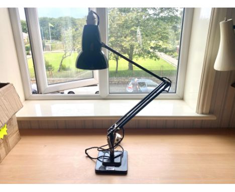 Herbert Terry 1930's two step black Anglepoise lamp Model 1227.