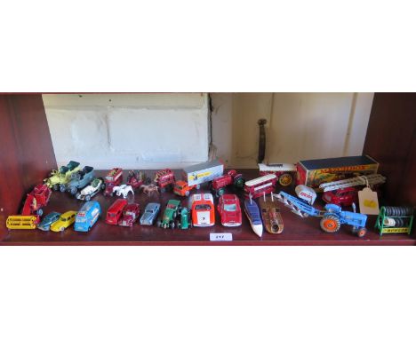 Lesney Matchbox: K.15 Merryweather Fire Engine in original box, M.2 Bedford Davies Tyres Transporter, 1-75 series, nine M.O.Y