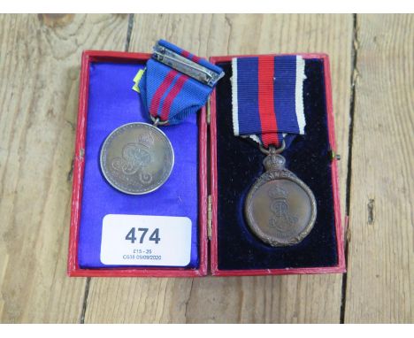 A George V and Queen Mary Coronation medal 1911, and another 