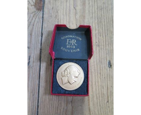 A Queen Elizabeth Coronation souvenir medal, issued by The National Playing Fields Association, boxed 