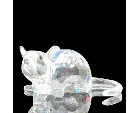 Part of the Chinese Zodiac collection. Clear, faceted body with smooth tail and black crystal eyes. Swarovski backstamp. 7693