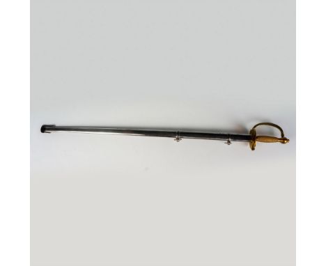 A model of a sword used by American soldiers during the Civil War, Spanish American War, and Mexican War. The single edged 31