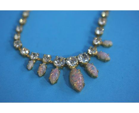 An opal style dress necklace