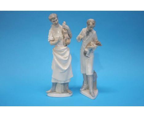 Two Lladro figures 'The Vet' and 'The Obstetrician'