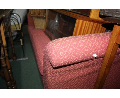 20th Century upholstered two-seater sofa, approximately 205cm wide 