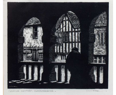 Sydney Thomas Ch. Weeks (1878-1945)Chipping Campden, monochrome woodblock, signed in pencil, 17.5cm x 20cmCondition report: G