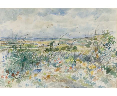 Arthur Henderson Hall (1906-1983)'Dorset roadside' watercolour, signed in pencil lower right, 37cm x 55cmCondition report: Fo