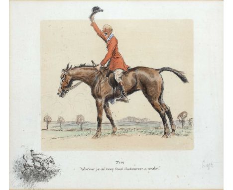 Charles Johnson Payne (1884-1967)'Jim', photolithograph, signed in pencil 'Snaffles', 35.5cm x 40cm Condition report: A few s