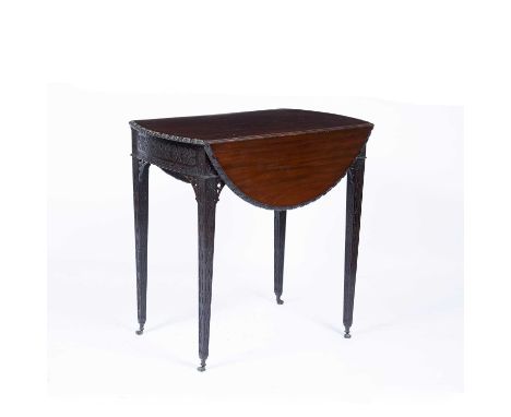 Mahogany Chinese Chippendale style Pembroke tableEdwardian, with fitted end drawer, 75cm wide, 92cm, 75cm highCondition repor