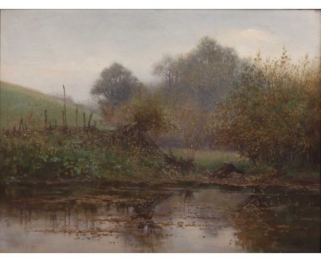 Benjamin Haughton (1865-1924)'A Grey Day' oil on panel, signed lower right, 30cm x 39.5cmCondition report: Panel loose in fra