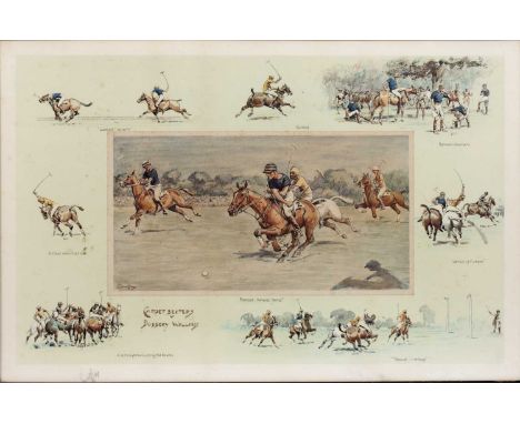 Charles Johnson Payne (1884-1967)Carpet Beaters v Bobbery Wallahs, coloured print, signed in pencil bottom left 'Snaffles', 4