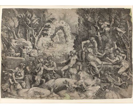 After Battista Franco (1498-1561)The Adoration of the Maji, etching, 30cm x 45cm and one other classical engraving, 39cm x 58