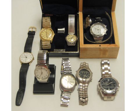 A West End Watch Company Sowar Prima steel cased wristwatch, having signed enamel dial with Arabic numerals and subsidiary se