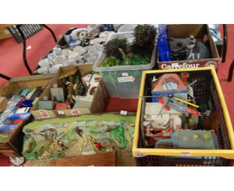 A large collection of G-Scale (garden railway) layout items, to include dioramas etc 