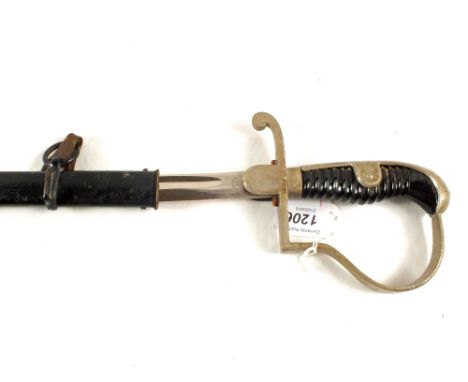 A WWI artillery officers dress sword by Robert Klass with scabbard