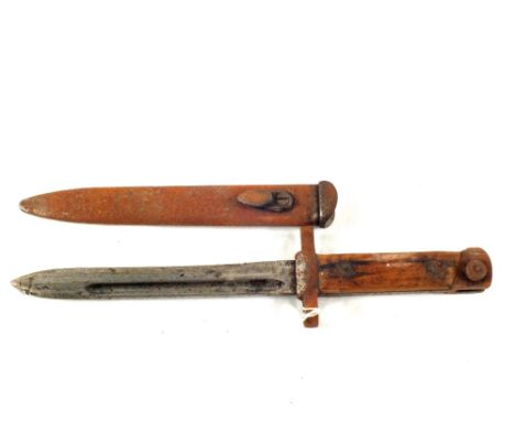 An Italian model 1938 bayonet with scabbard