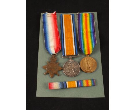 A WWI 1914/15 Trio to 4322 Pte. R.W. Grayston Norf. R.