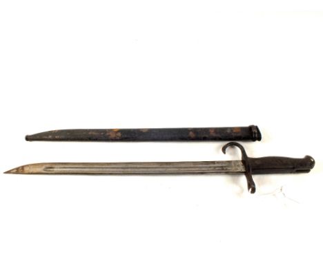 A model 1897 Japanese bayonet with scabbard