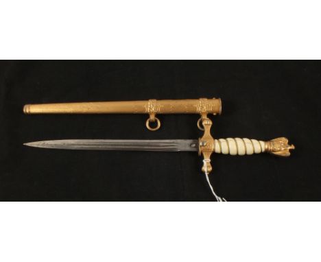 A German (PATTERN) Kriegsmarine dress dagger with scabbard, as found