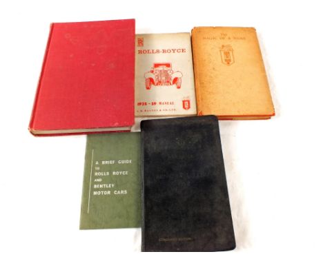 Haynes Rolls Royce 1925-39 Manual, Bird and Hallows "The Rolls Royce Motor Car", Bentley 4 3/4 litre handbook 1931 etc